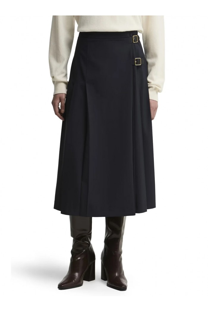 Delilah Midi Skirt In Dark Navy