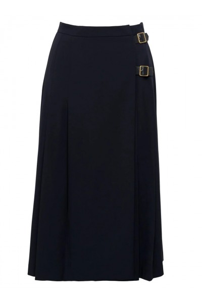 Delilah Midi Skirt In Dark Navy