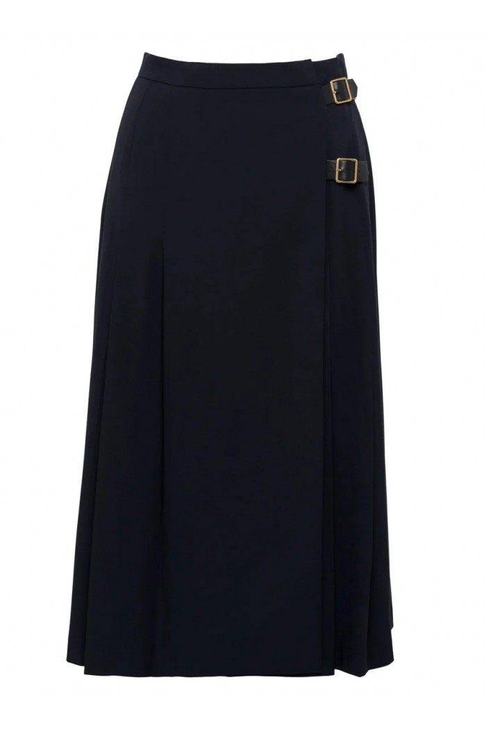 Delilah Midi Skirt In Dark Navy