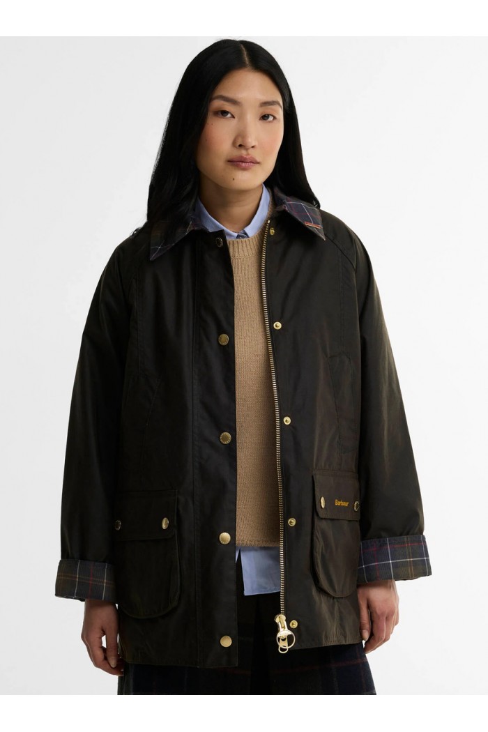 Icons Tartan Collar Modern Beadnell Waxed Jacket