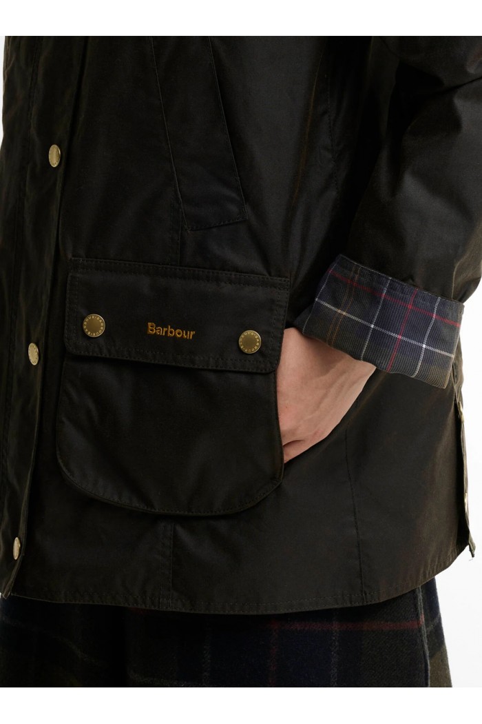 Icons Tartan Collar Modern Beadnell Waxed Jacket