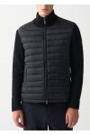 Jacket with knit sleeves