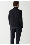 Jacket with knit sleeves