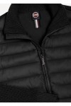 Jacket with knit sleeves