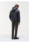 Shiny down jacket with detachable hood