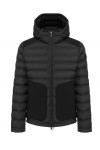 Seamless quilted down jacket with smooth inserts