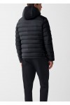 Seamless quilted down jacket with smooth inserts