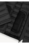 Seamless quilted down jacket with smooth inserts