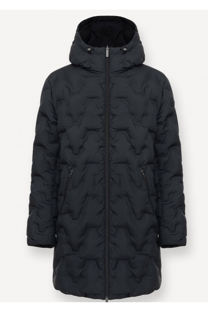 Long reversible waterproof down jacket