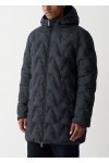 Long reversible waterproof down jacket