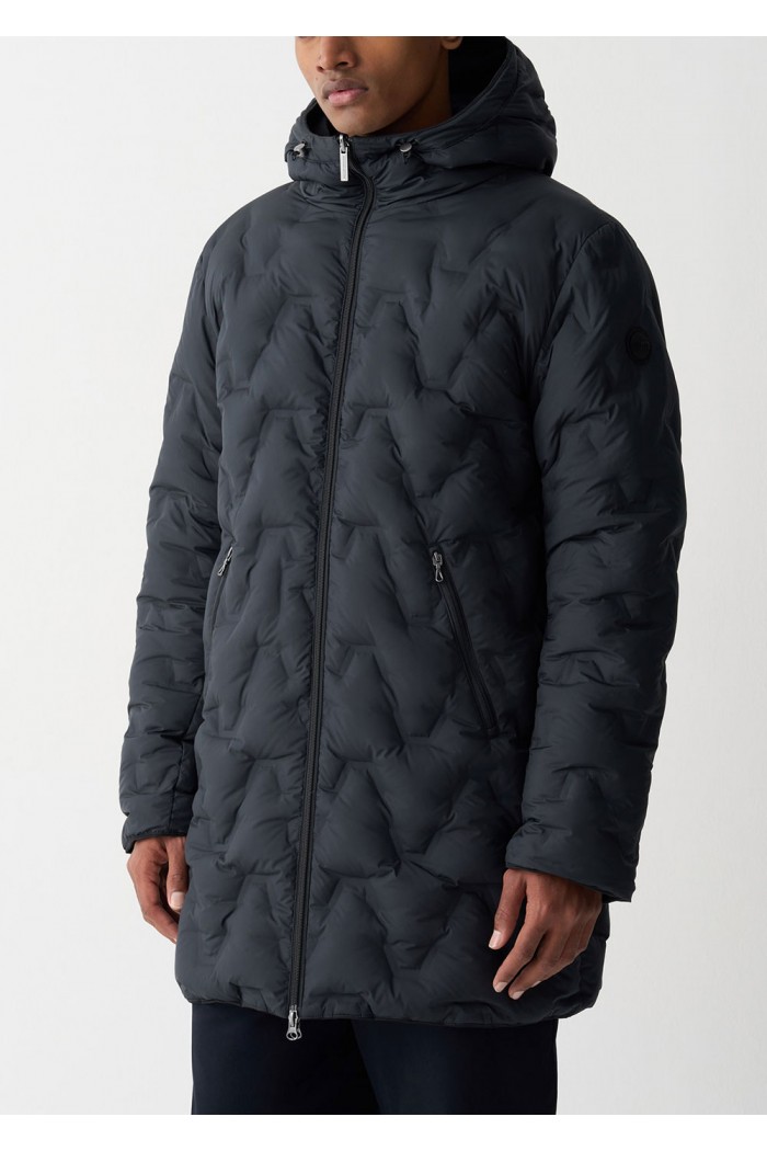 Long reversible waterproof down jacket