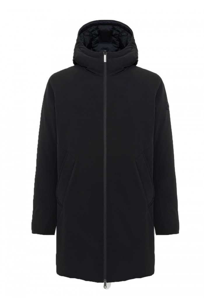 Long reversible waterproof down jacket