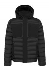Seamless down jacket with removable hood