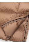 Long down jacket with wide collar