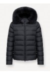 Opaque down jacket with faux fur Opaque down jacket with faux fur