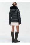 Opaque down jacket with faux fur Opaque down jacket with faux fur