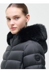 Opaque down jacket with faux fur Opaque down jacket with faux fur