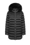 A-line down jacket with fur