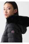 A-line down jacket with fur
