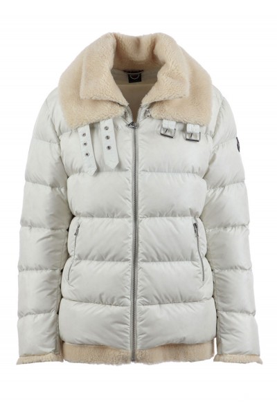DOWN JACKET WITH DETACHABLE DOUBLE COLLAR