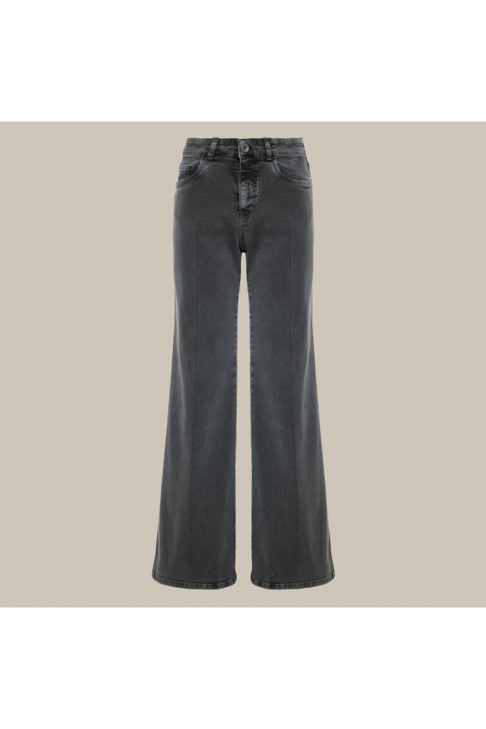 Black flared Jean Pants "CHLOE"