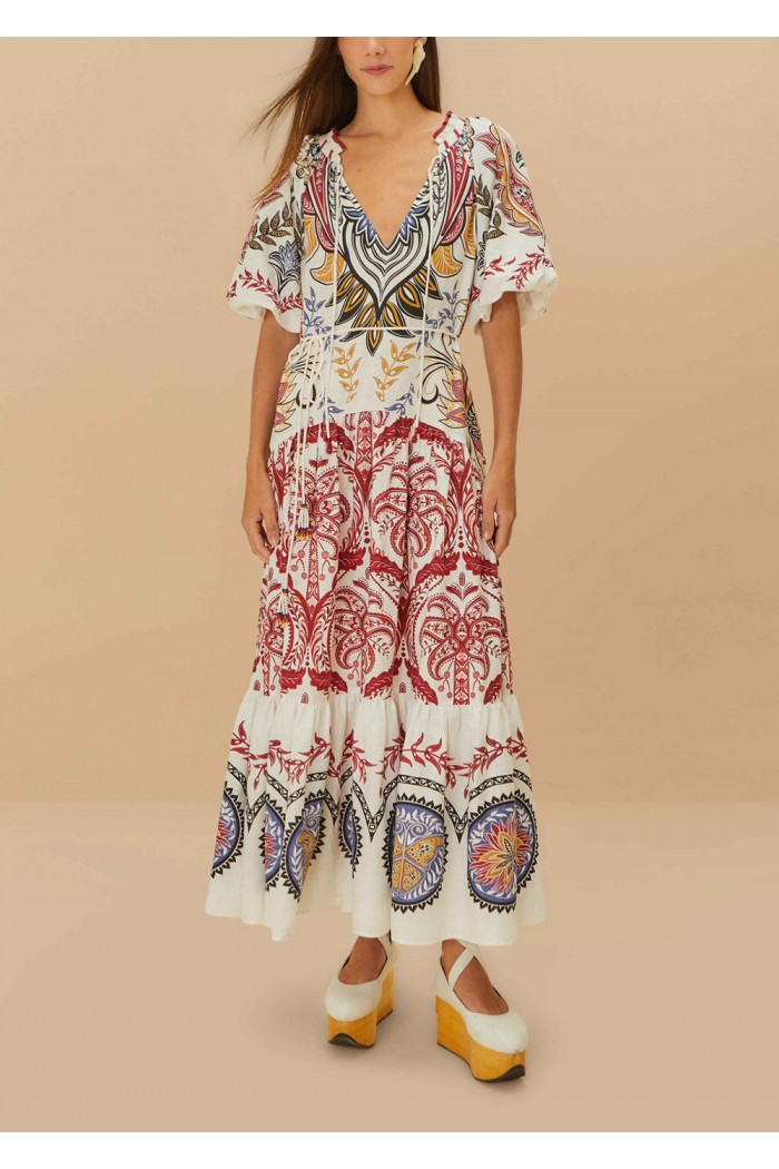 tropical camafeu boho glam lenzing maxi dress