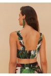 mixed midnight macaw fiesta wavy crop top