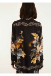 black floral snake pajama shirt