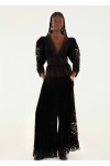 black artichoke heart richelieu blouse black artichoke heart richelieu blouse