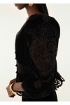 black artichoke heart richelieu blouse black artichoke heart richelieu blouse