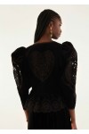 black artichoke heart richelieu blouse black artichoke heart richelieu blouse