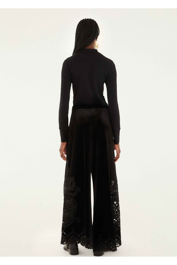 black artichoke heart richelieu pants