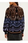 nicole scarf puff sleeve knit sweater