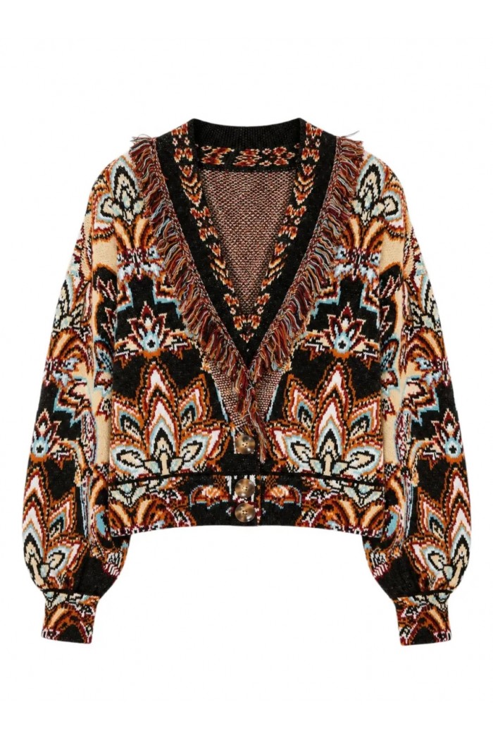 tapestry dream fringe knit cardigan tapestry dream fringe knit cardigan