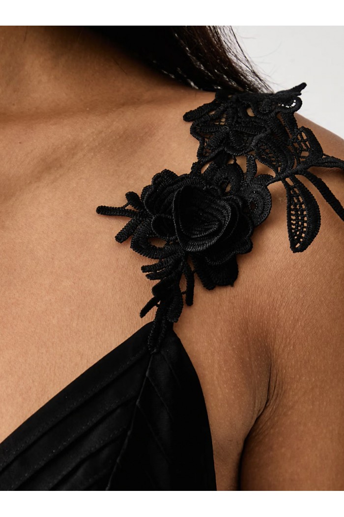 Black Maxi Slip Dress