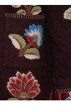 floral-embroidered fleece coat