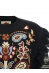 Cornely embroidered fringed sweater