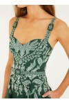 dark green miranda buckles maxi dress
