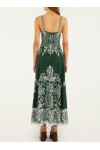dark green miranda buckles maxi dress