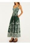 dark green miranda buckles maxi dress