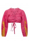 Usiacuri Multicolor Eyelet Blouse