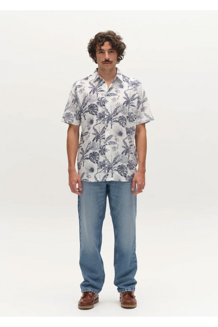 sven Reg Leaves Shirt Flower Mix
