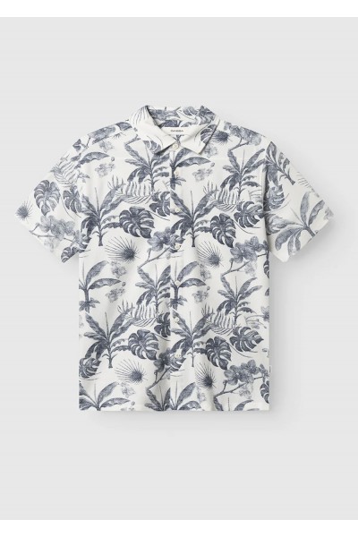 sven Reg Leaves Shirt Flower Mix