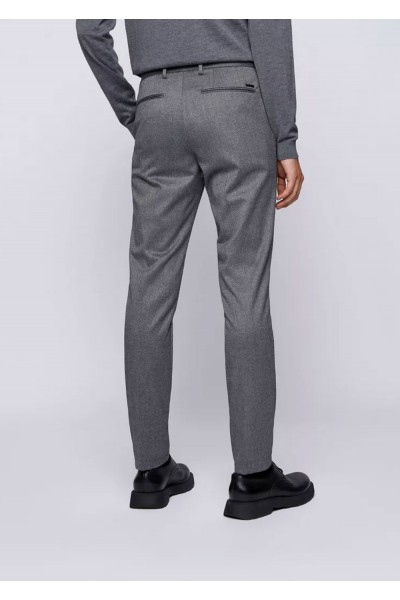 SLIM FIT CHINOS IN MOULINE TWILL