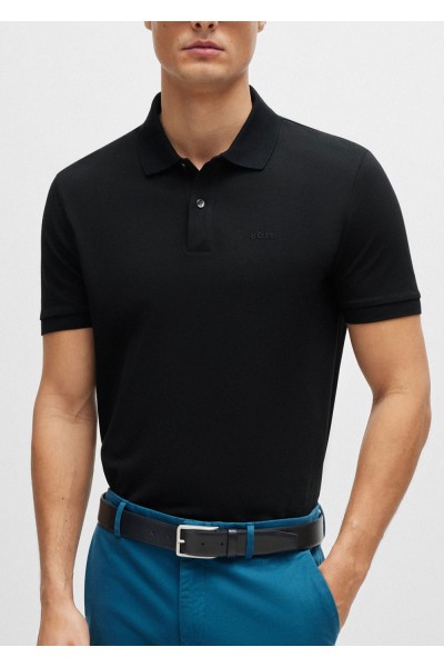 REGULAR-FIT POLO SHIRT IN COTTON WITH EMBROIDERED LOGO