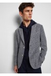 SLIM-FIT JACKET IN CHECKED STRETCH FABRIC