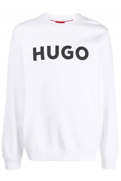 CREW-NECK SWEATSHIRT IN FRENCH TERRY WITH CONTRAST LOGO