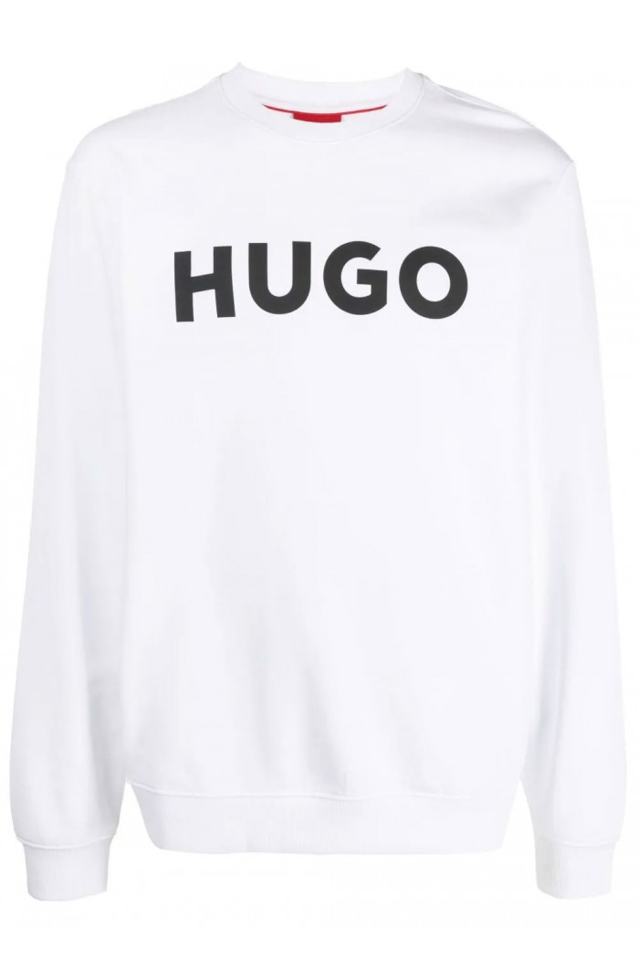 CREW-NECK SWEATSHIRT IN FRENCH TERRY WITH CONTRAST LOGO