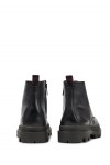 SMOOTH-LEATHER HALF BOOTS WITH CHUNKY RUBBER SOLE