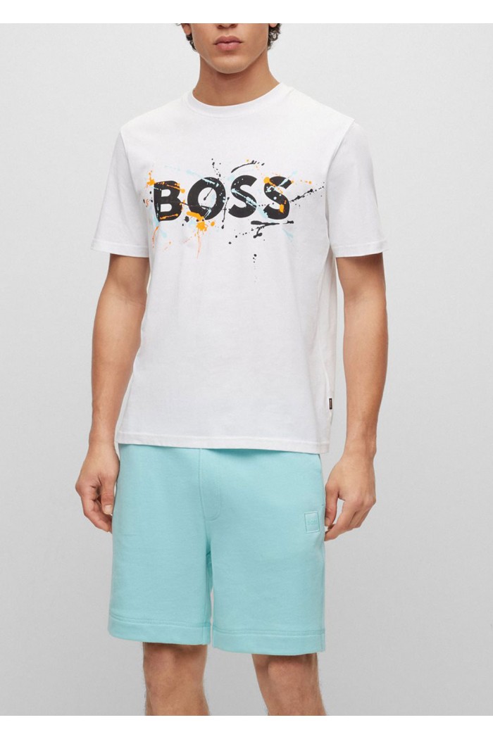 T-SHIRT WITH COLOURFUL LOGO ARTWORK